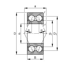 Rodamiento 3807-B-TVH FAG