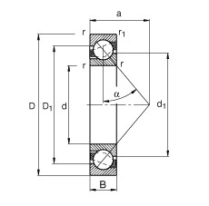 Rodamiento 71813-B-TVH FAG