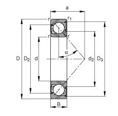 Rodamiento 7005-B-2RS-TVP FAG