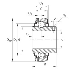 Rodamiento GYE80-KRR-B INA