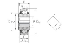 Rodamiento VK100-208-KTT-B-AH10 INA