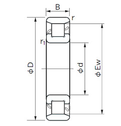 Rodamiento N 1005 NACHI