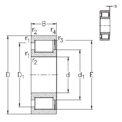 Rodamiento NCF3068-V NKE