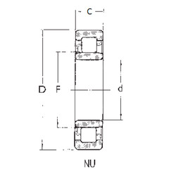 Rodamiento NU1010 FBJ