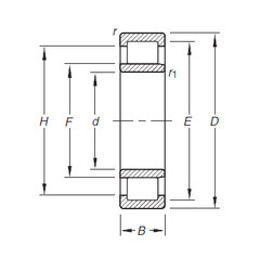 Rodamiento NU305E.TVP Timken