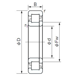 Rodamiento NUP 2211 NACHI