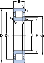 Rodamiento NUP 2212 ECJ SKF