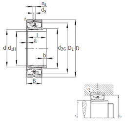 Rodamientos 23296-K-MB+AHX3296G FAG