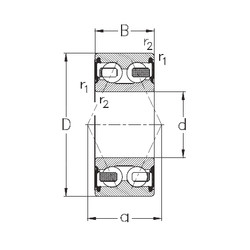 Rodamiento 3201-B-2RSR-TV NKE