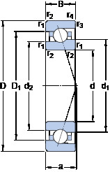 Rodamiento 7011 ACE/HCP4A SKF