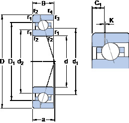 Rodamiento 7020 ACE/HCP4AH1 SKF