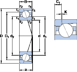 Rodamiento 7024 CD/P4AH1 SKF