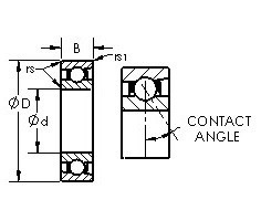 Rodamiento 7222AC AST