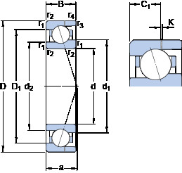 Rodamiento 71903 CE/P4AH SKF