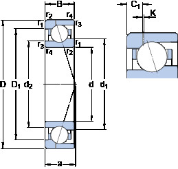 Rodamiento 71912 ACE/P4AH1 SKF