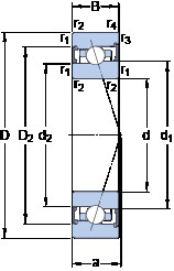 Rodamiento S71907 ACB/HCP4A SKF