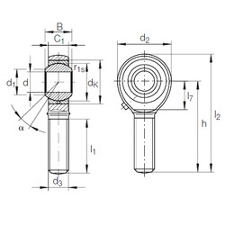 Rodamiento GAKR 22 PB INA