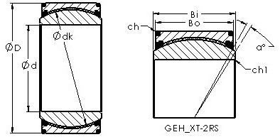 Rodamiento GEH380XT-2RS AST