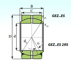 Rodamiento GEZ 22 ES 2RS ISB