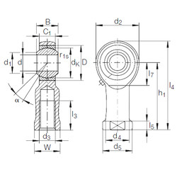 Rodamiento GIKFL 5 PB INA