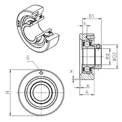 Rodamiento ESC212 SNR