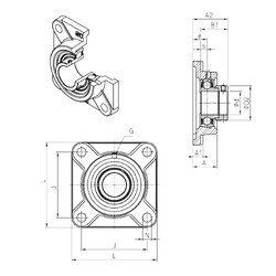 Rodamiento ESF212 SNR