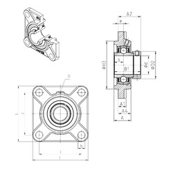 Rodamiento EXFS308 SNR