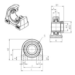 Rodamiento EXPG208 SNR