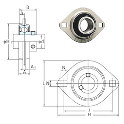 Rodamiento SBPFL205-14 FYH