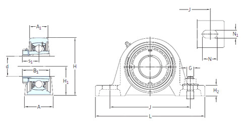 Rodamiento SYJ 65 KF+SYJ 513 SKF