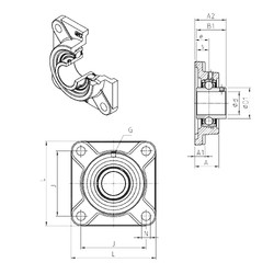 Rodamiento UCF210 SNR