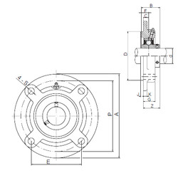 Rodamiento UCFC208 ISO