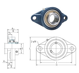 Rodamiento UCFL206-18 FYH