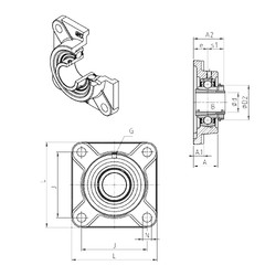 Rodamiento UKF310H SNR