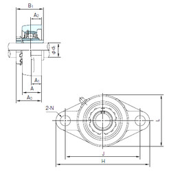 Rodamiento UKFLX08+H2308 NACHI