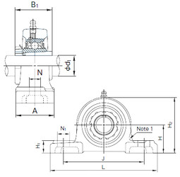 Rodamiento UKPX12+H2312 NACHI