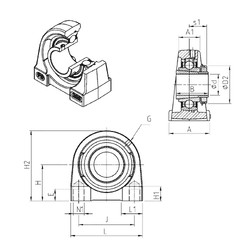 Rodamiento UKPG205H SNR