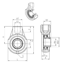 Rodamiento USEHE210 SNR