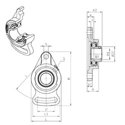 Rodamiento USFA208 SNR