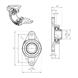 Rodamiento USFLE211 SNR