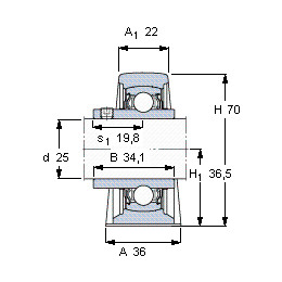 Rodamiento YAR 205-2FW/VA228 SKF