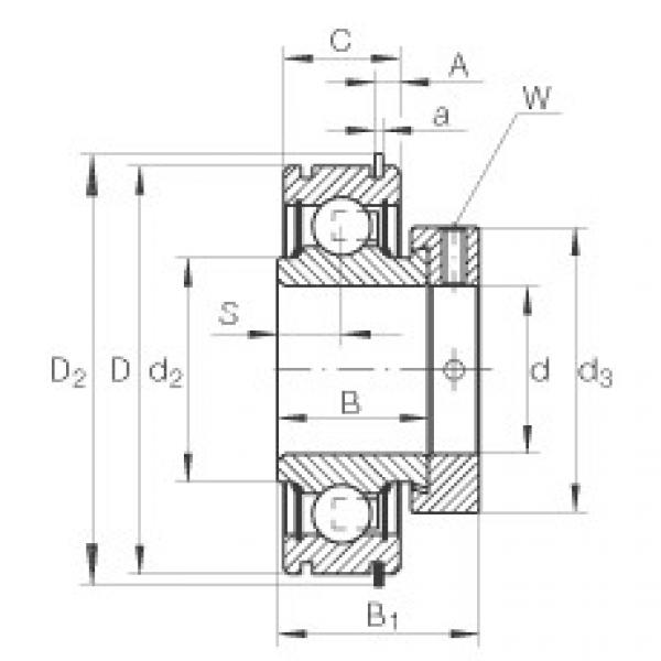 Rodamiento RAE25-NPP-NR INA #1 image