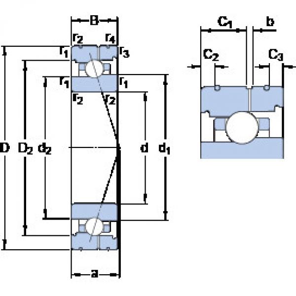 Rodamiento 7009 ACB/HCP4AL SKF #1 image