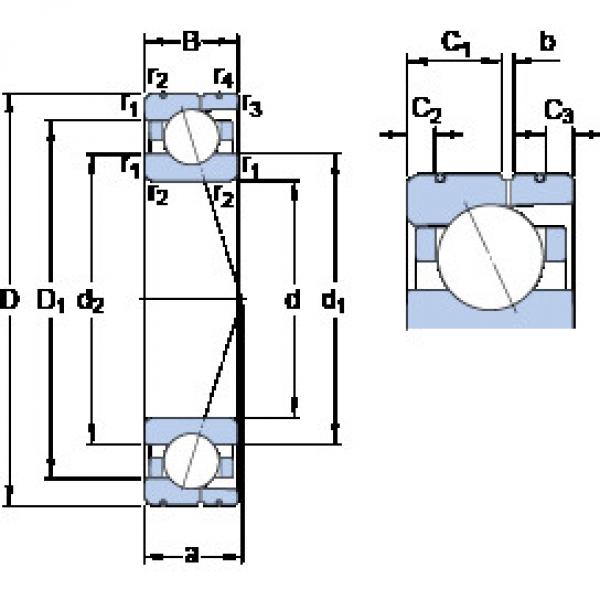 Rodamiento 7014 ACD/P4AL SKF #1 image