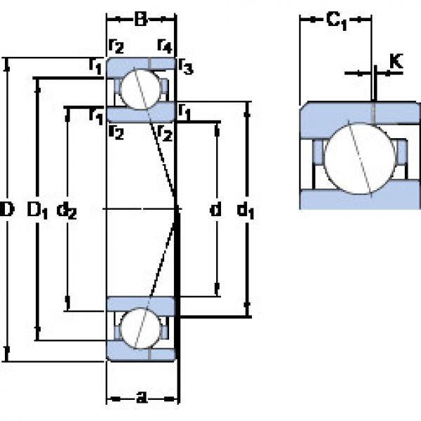 Rodamiento 71903 CE/P4AH SKF #1 image