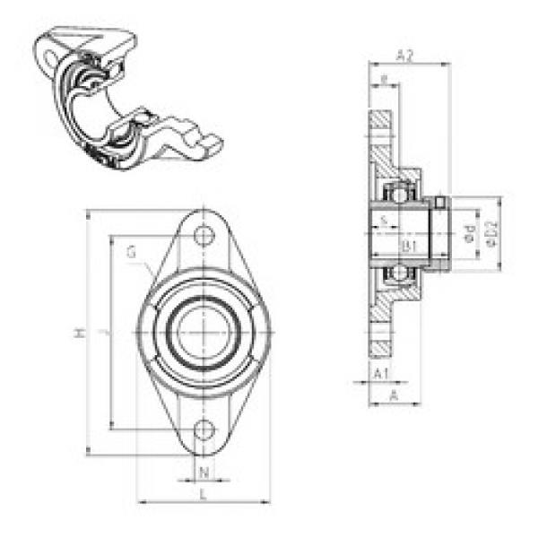 Rodamiento EXFL218 SNR #1 image